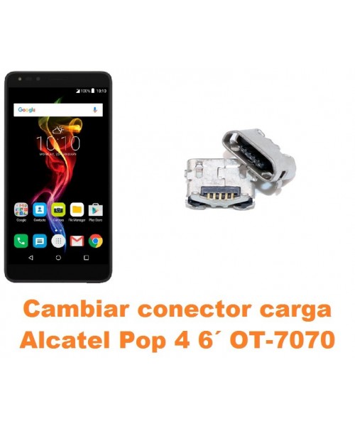 Cambiar conector carga Alcatel OT-7070 Pop 4 6´